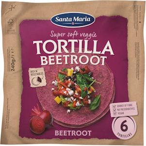 Santa Maria 240g Tex Mex Tortilla Beetroot Medium  (6-pack)