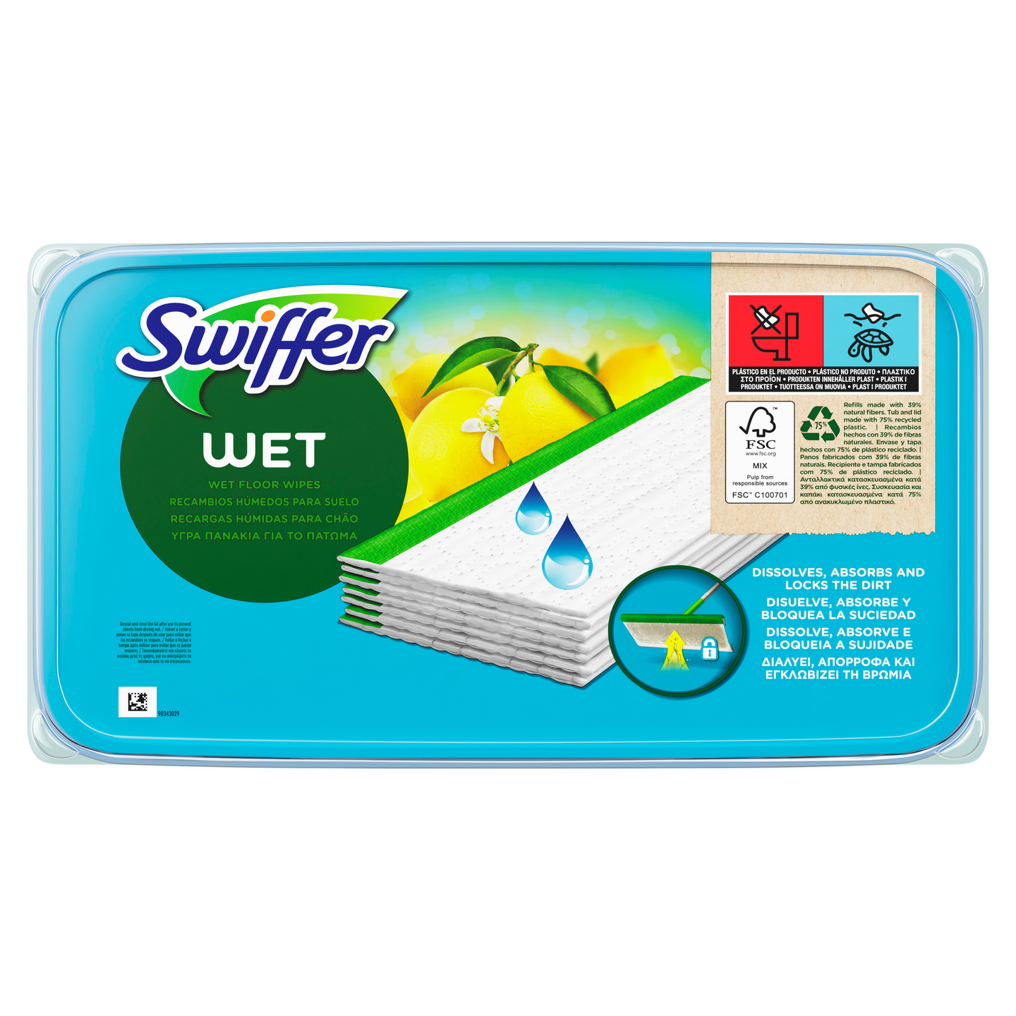 Swiffer kostea lattianpyyhintäliina 12 kpl