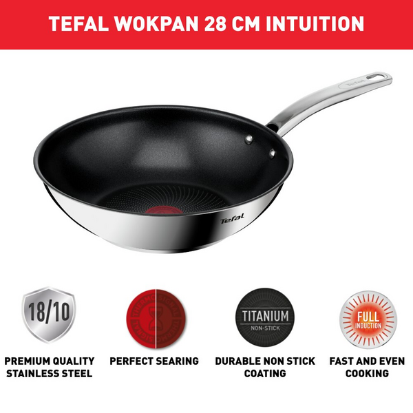Tefal Intuition wokkipannu 28 cm