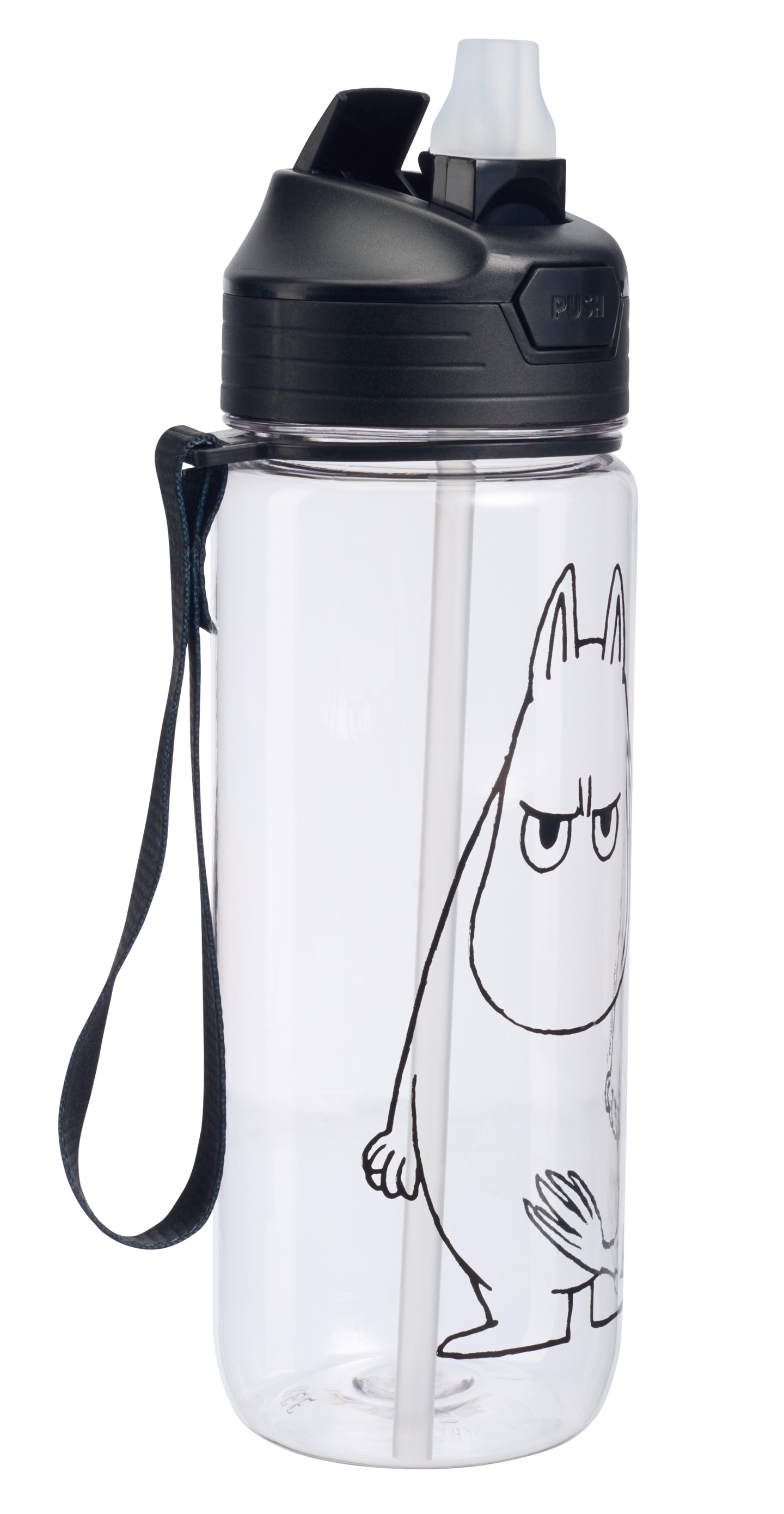 Muumi Kiukku juomapullo 750 ml kirkas