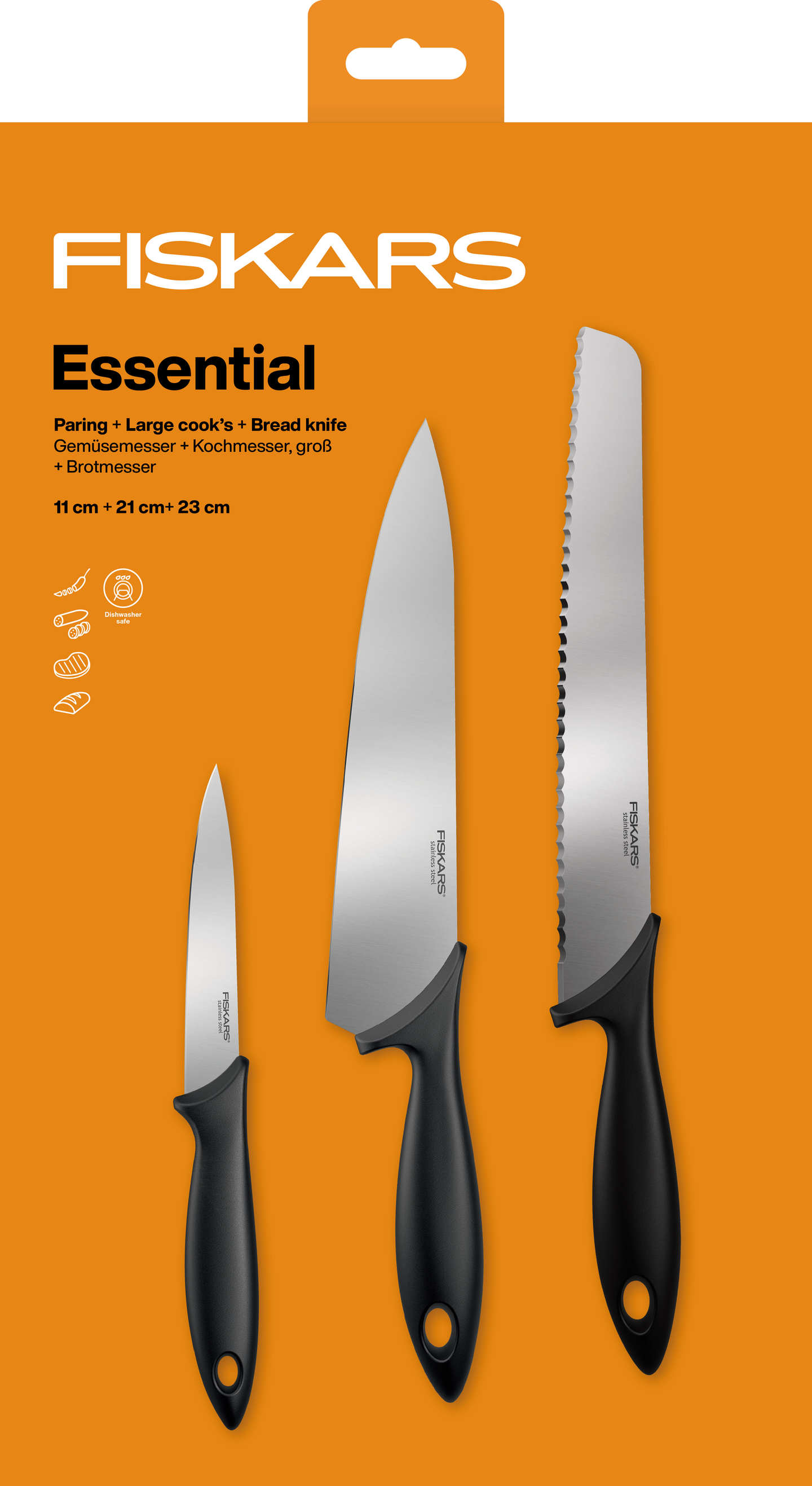 Fiskars Essential pieni aloituspakk 3kpl