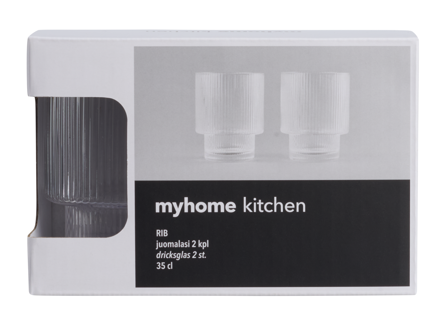 myhome rib lasi 350 ml 2 kpl/pkt kirkas