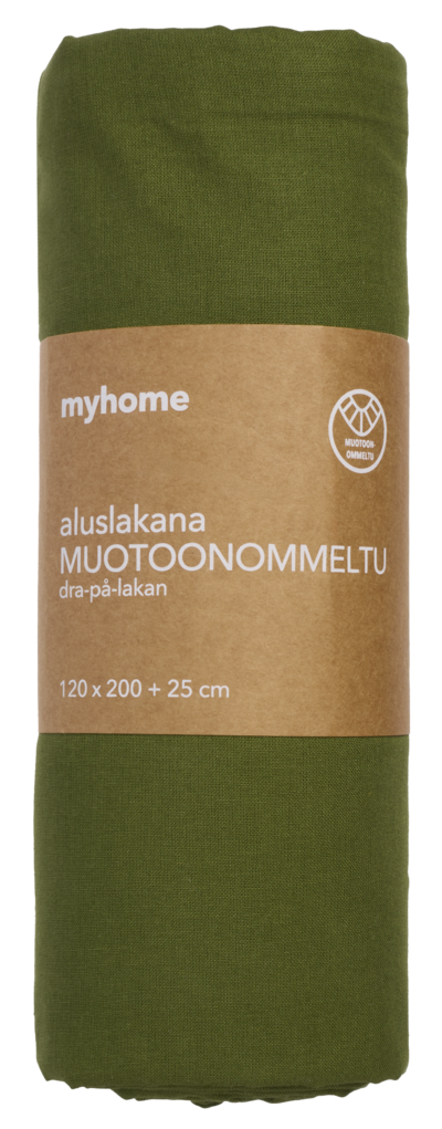 myhome muotoiltu lakana 120x200+25oliivi