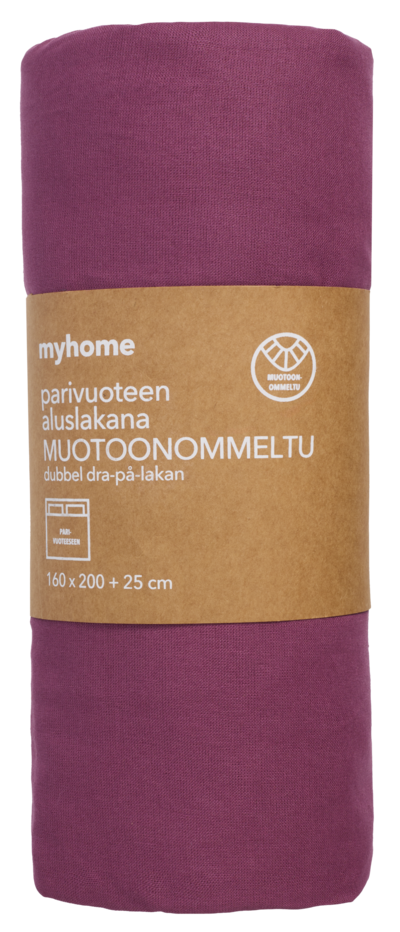 myhome muotoiltu lakana 160x200+25 viini