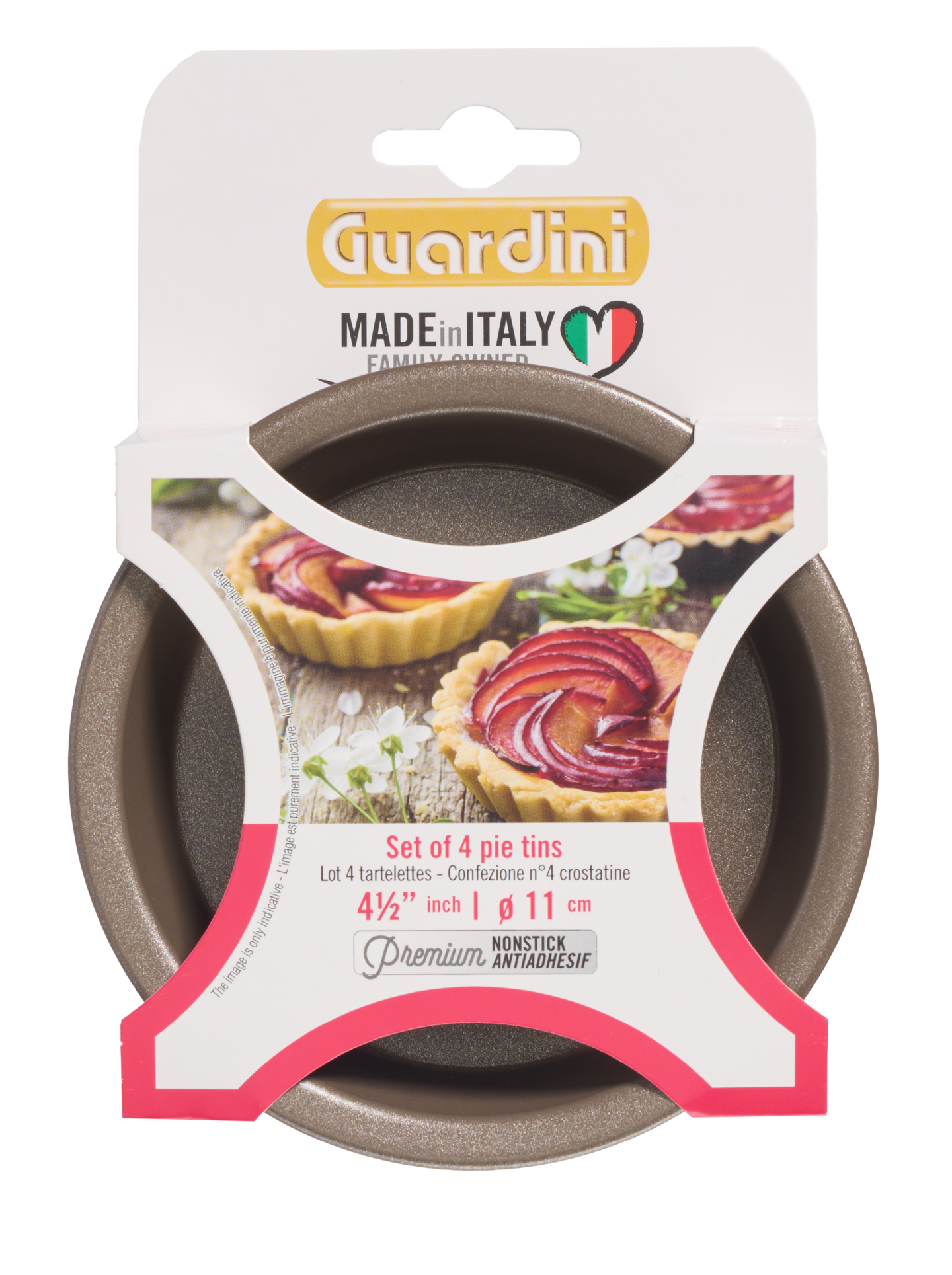 Guardini piirakkavuoka 12 cm 4 kpl/pkt