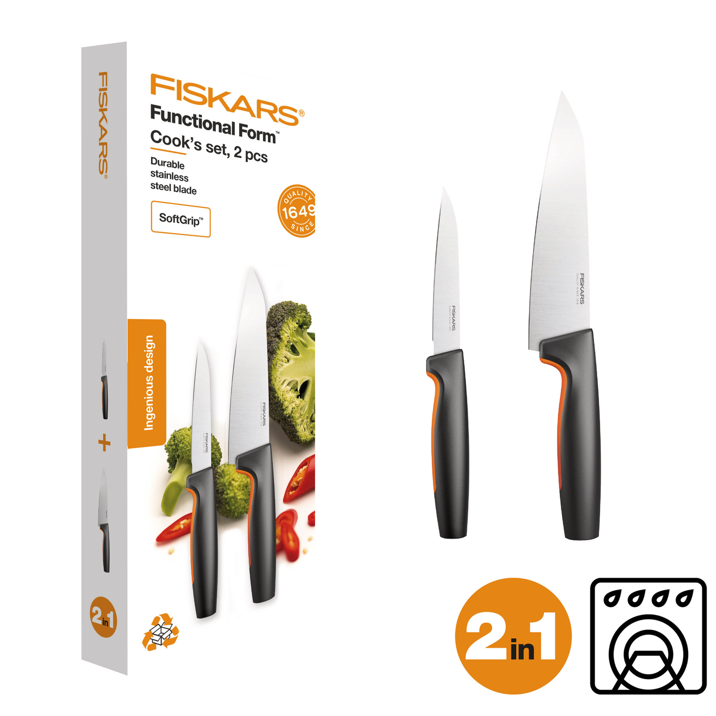 Fiskars Functional Form kokinveitsisetti 2 veistä