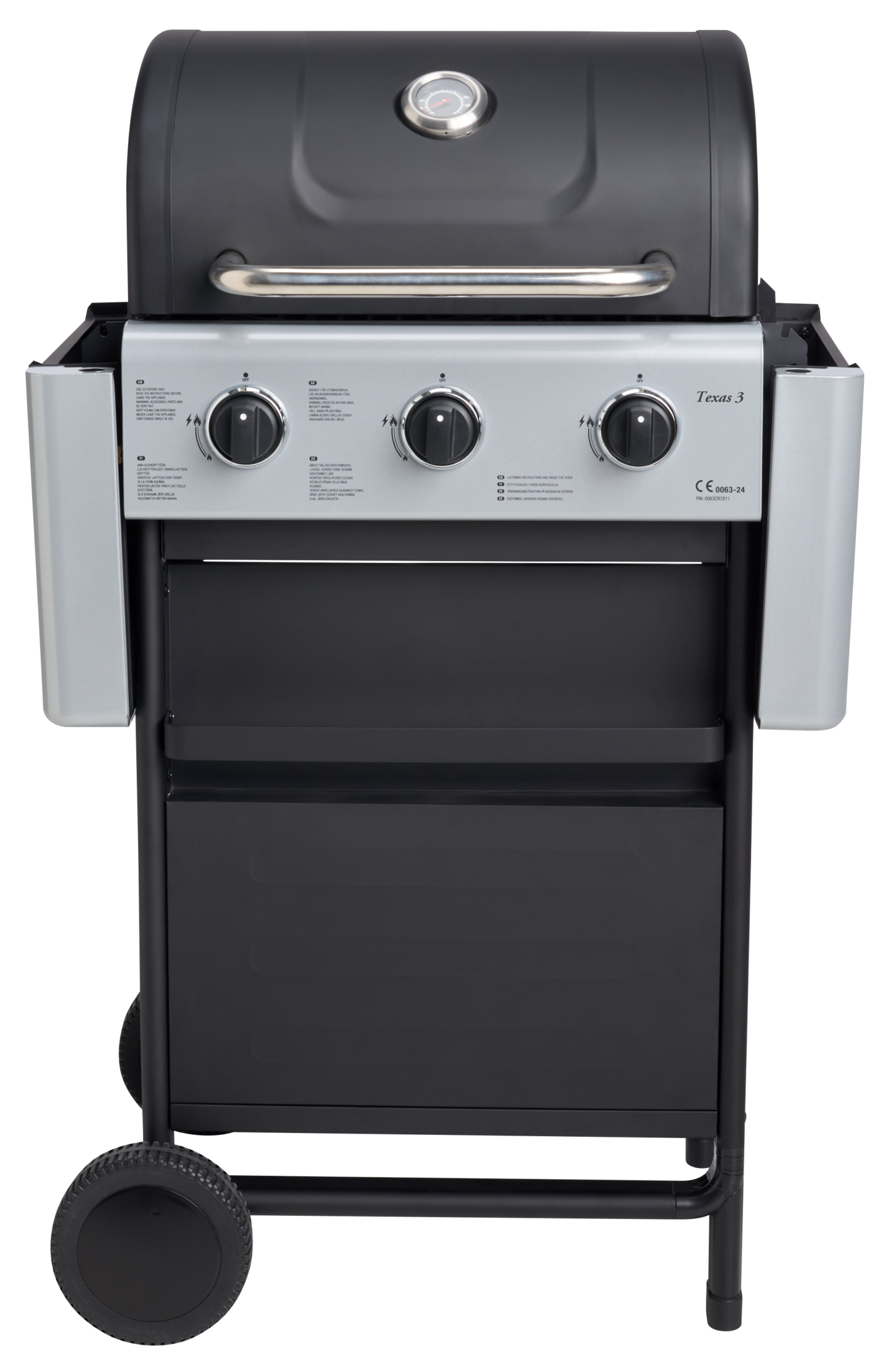 Texas 3 kaasugrilli parilalla