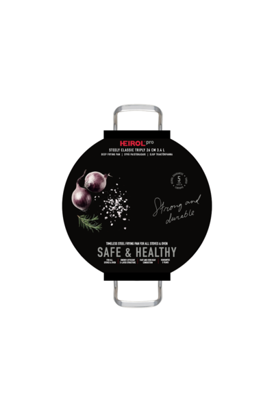 Heirol Syvä Paistokasari 26 cm 3,4 L Steely Classic Triply