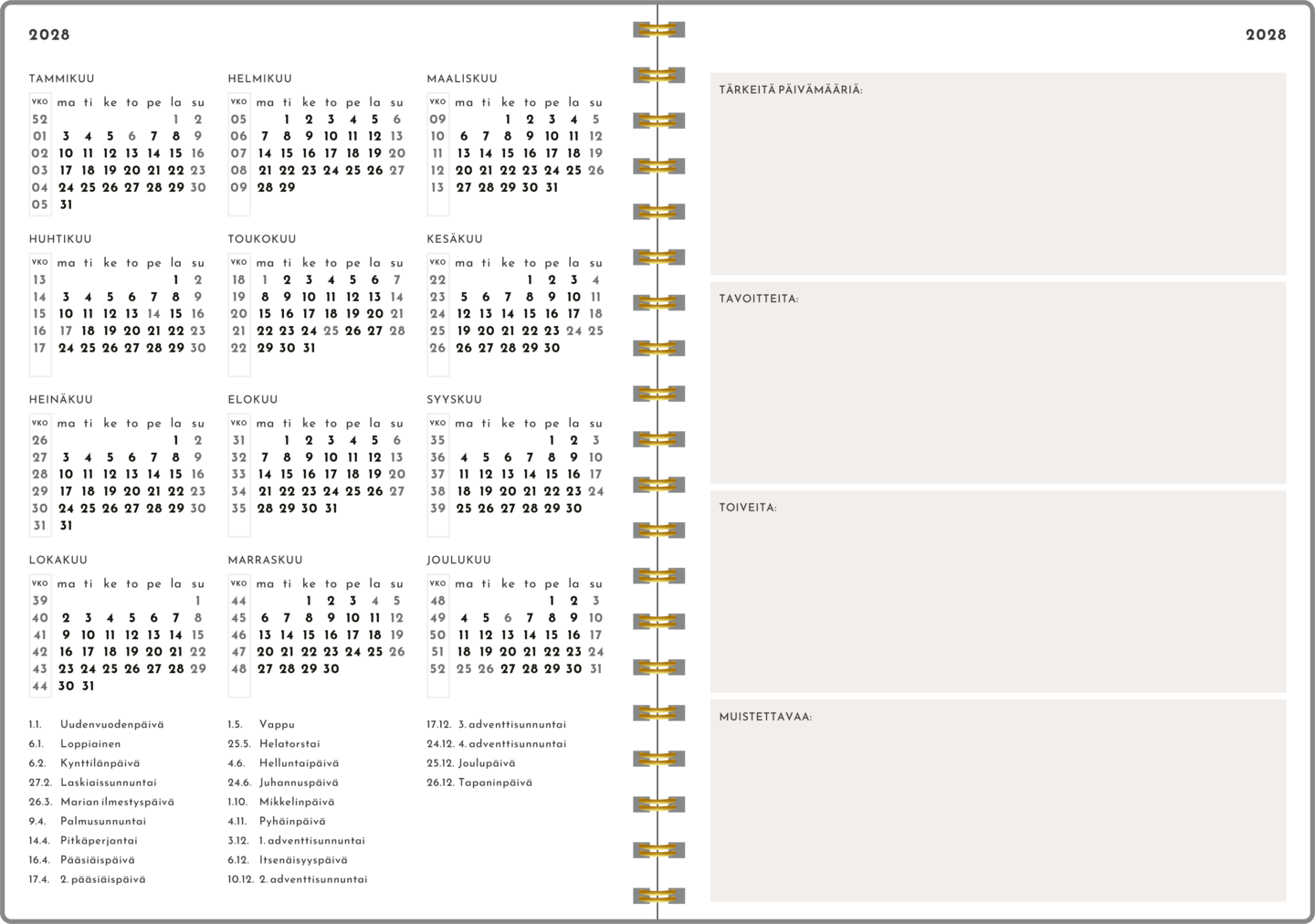 Harmony Planner, pöytäkalenteri