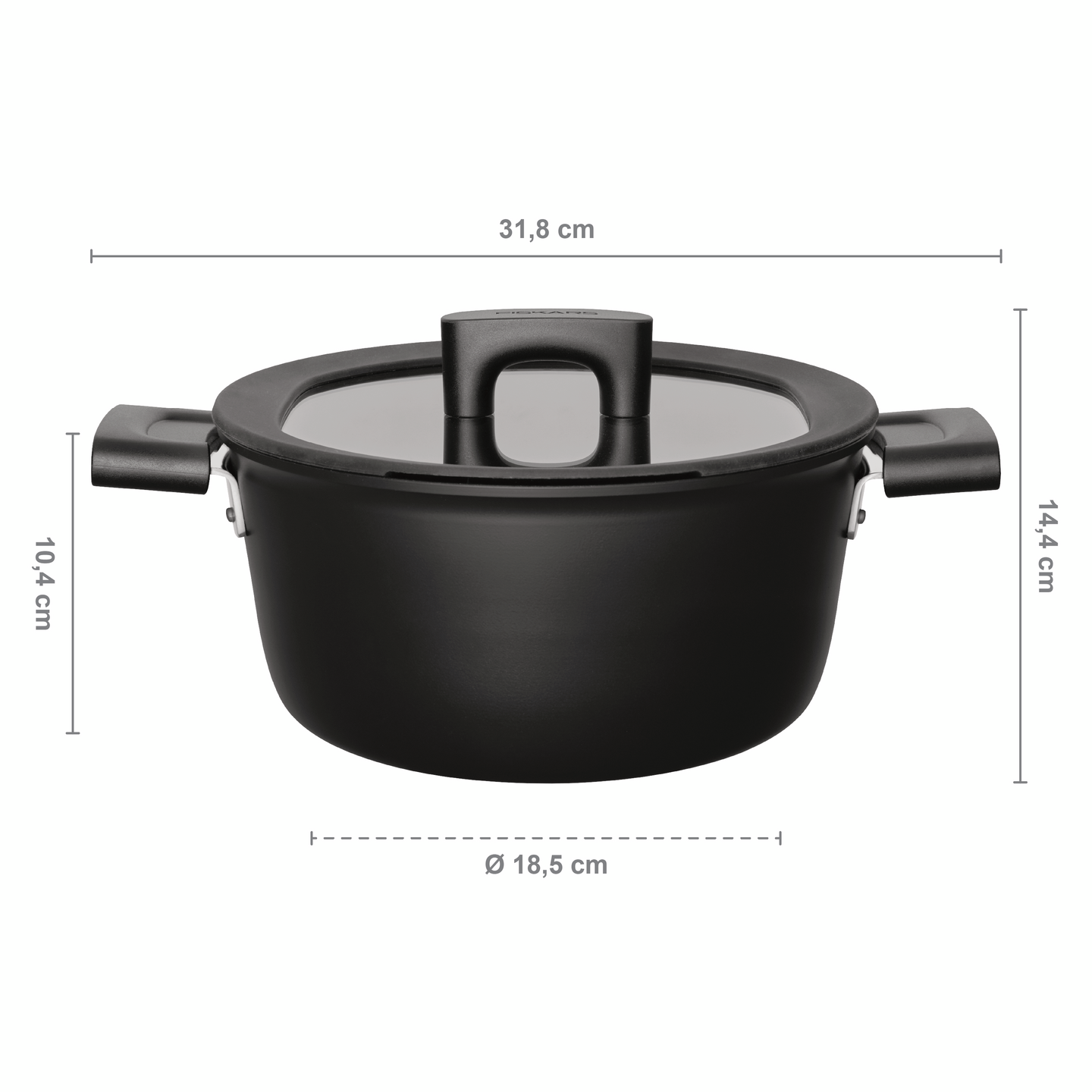 Fiskars Hard Face kattila 3,5L/ 22 cm kannella