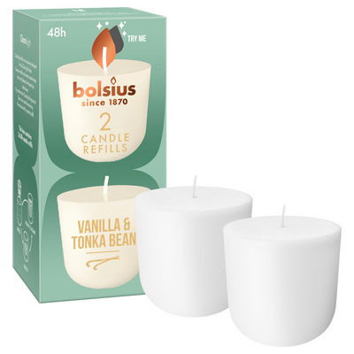 Bolsius – CleanLight-täyttöpakkaus – Vanilja + Tonkapapu