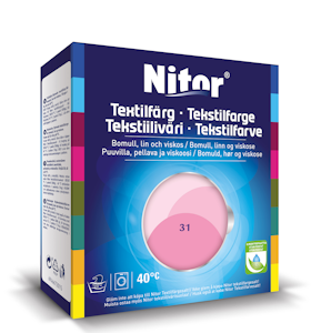 Nitor tekstiiliväri 175 g roosa 3031