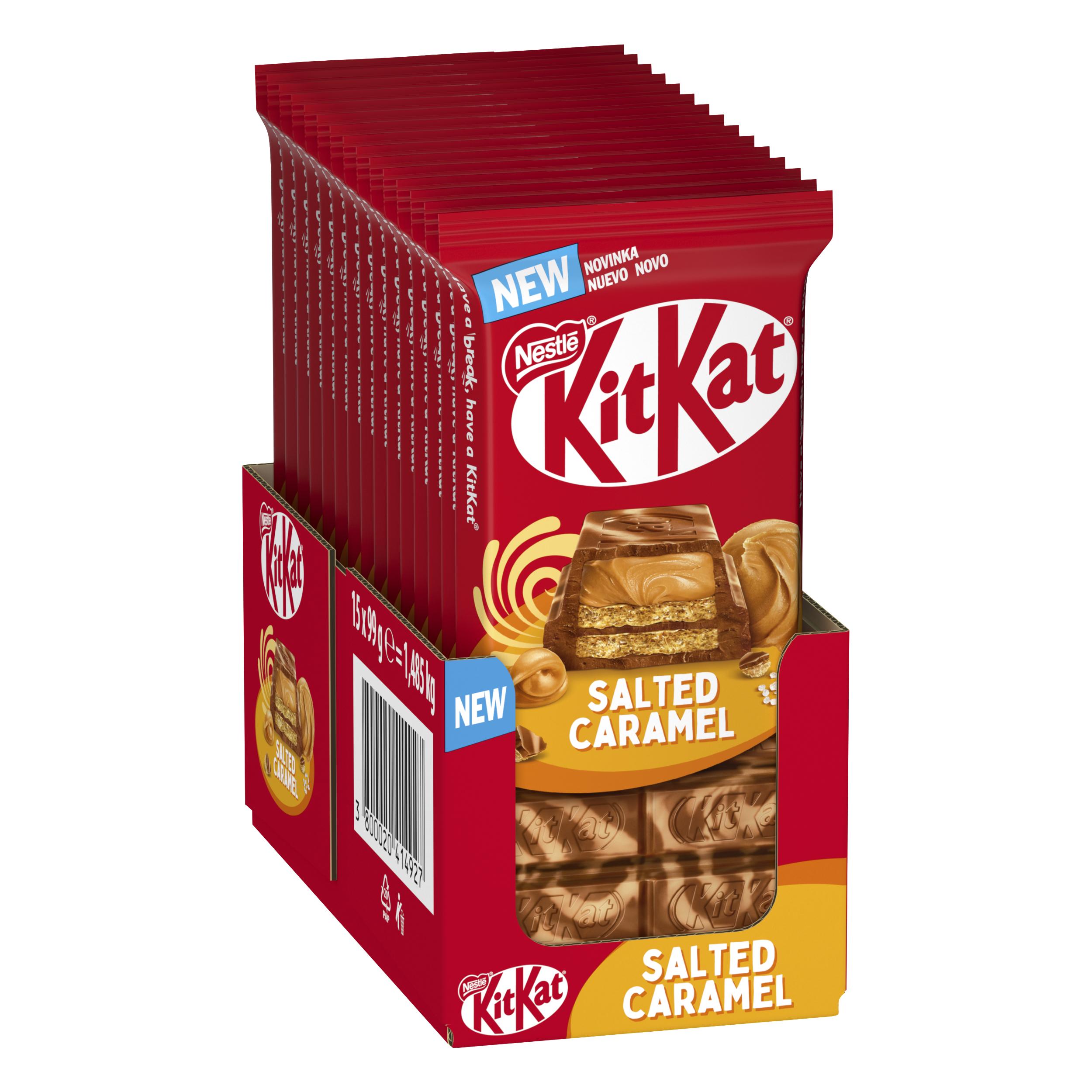 KitKat Salted Caramel vohvelikeksilevy 99g