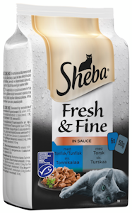 Sheba Fresh&Fine 6x50g Kalalajitelma kastikkeessa MSC