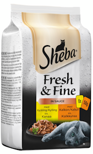 Sheba Fresh&Fine 6x50g Siipikarjalajitelma kastikkeessa