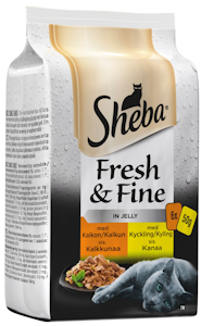 Sheba Fresh&Fine 6x50g Siipikarjalajitelma hyytelössä