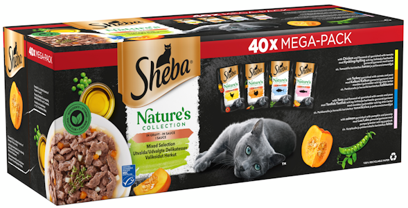 Sheba Natures Collection valikoidut herkut kastikkeessa MSC 40x85g PUOLILAVA