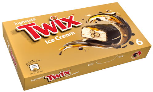 Twix 205,2g/258,6ml 6-pack jäätelöpatukat