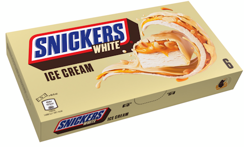 Snickers patukat White 6x40,8g/44.6ml