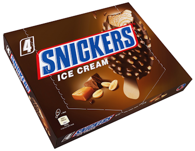 Snickers jäätelöpuikot 4x60g/4x76ml