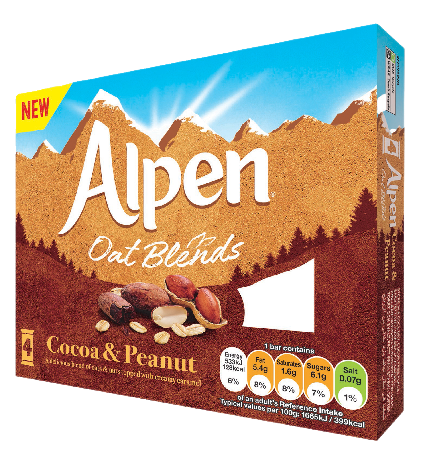 Alpen Oat Blends Cocoa & Peanut 4x32g