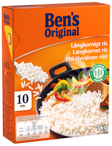 Ben's Original Pitkäjyväinen riisi 1kg