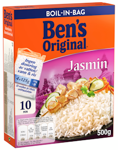 Ben's Original Jasmiiniriisi keitinpusseissa 4x125g