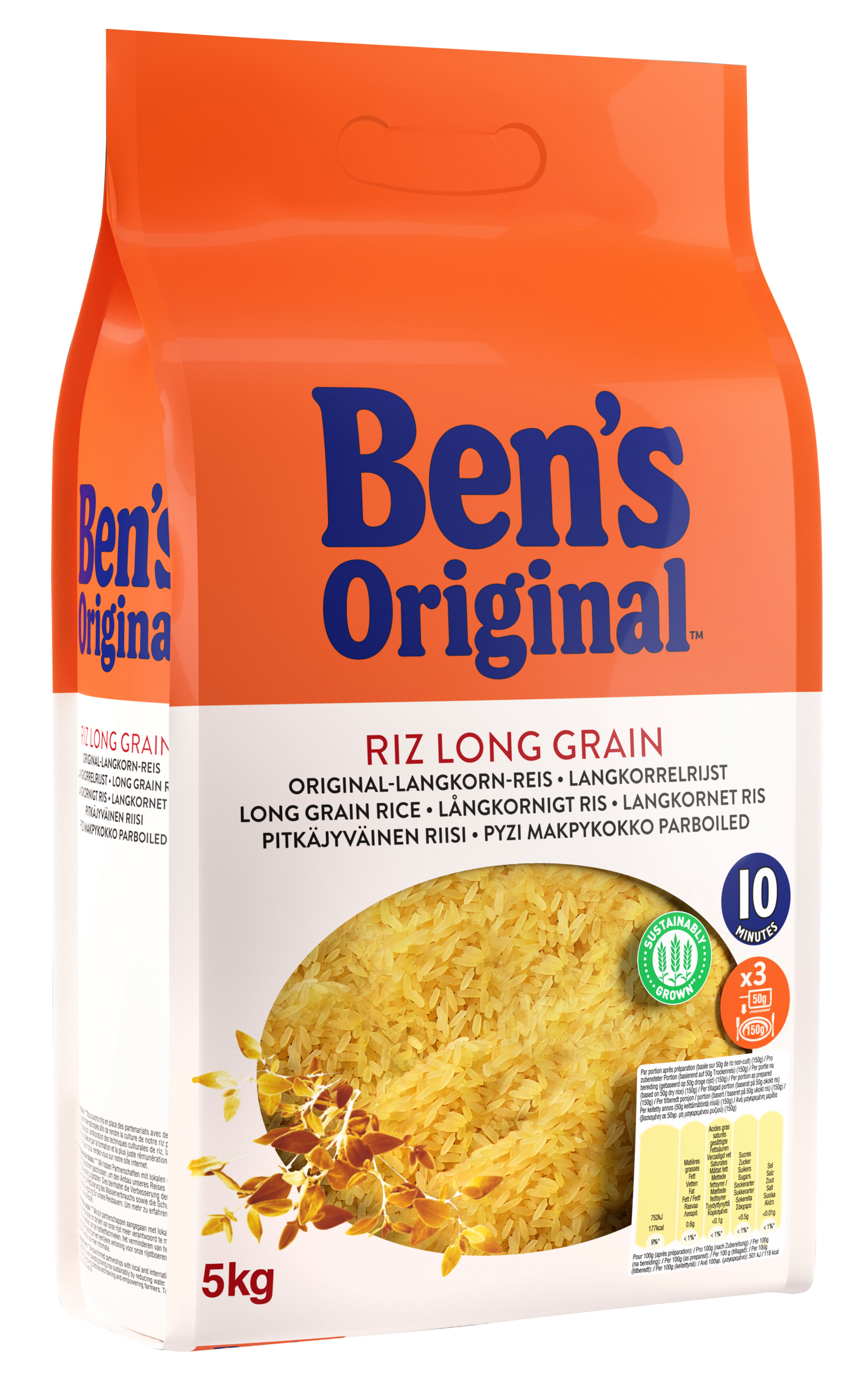 Ben's Original Pitkäjyväinen riisi 5kg