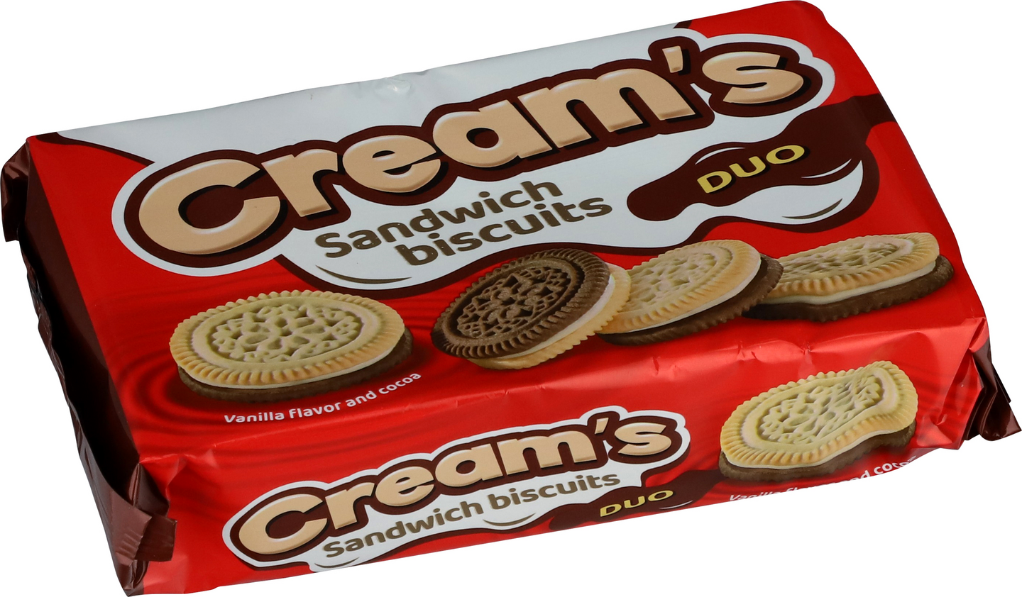 Creams sandwich biscuits 230g Duo