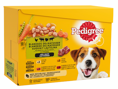 Pedigree Adult Suosikit Lajitelma kastikkeessa 12x100g