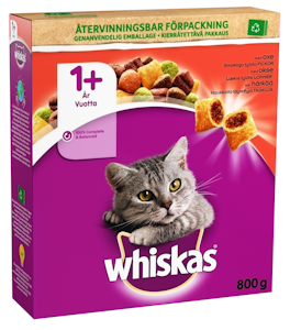 Whiskas 1+ Härkää 800g