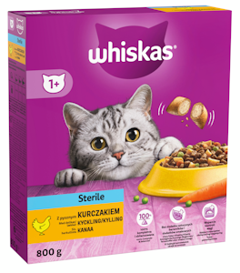 Whiskas 1+ Sterile kanaa 800g