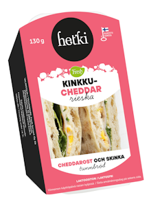 Hetki kinkku-cheddar rieska 130g