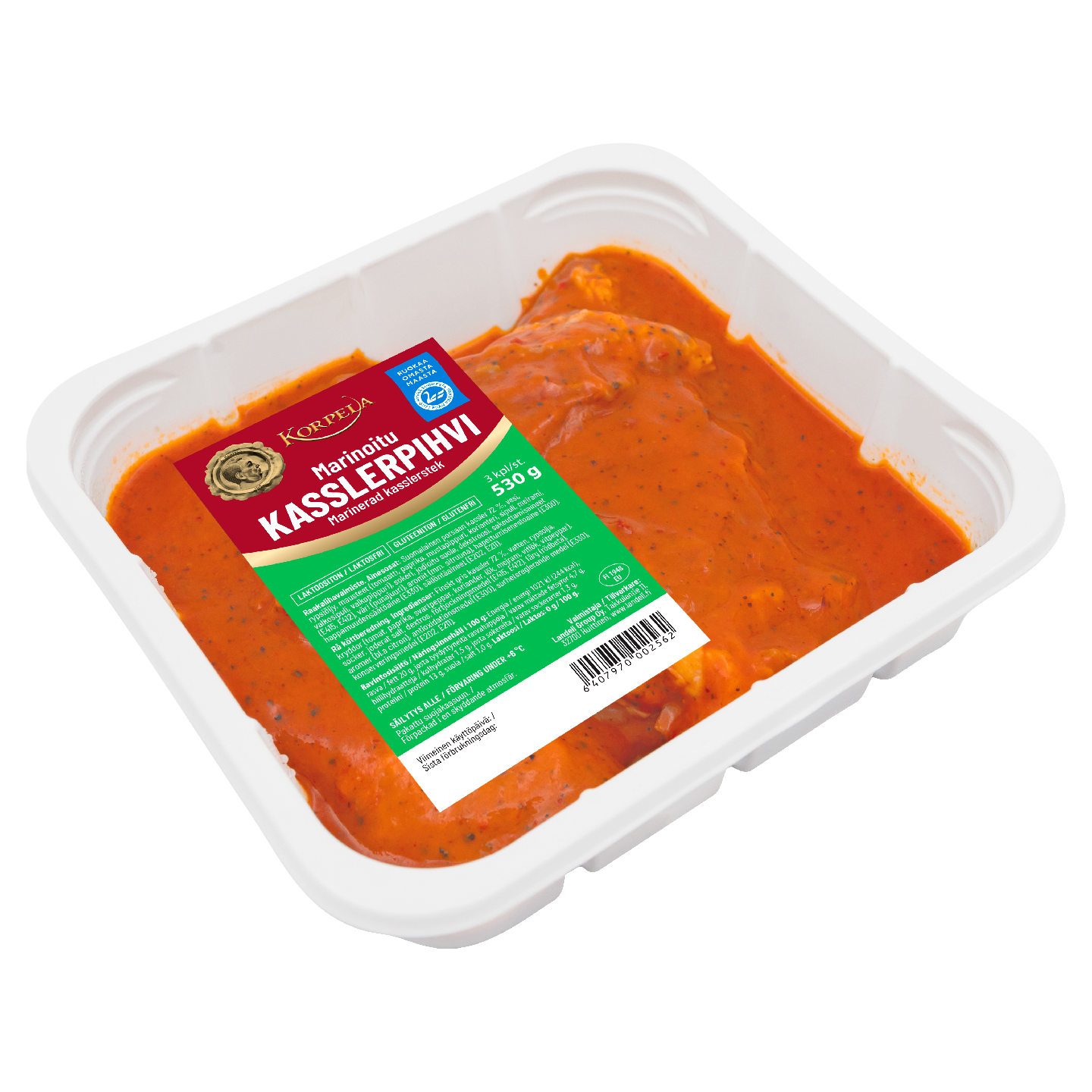 Korpela Marinoitu kasslerpihvi 3 kpl 530 g
