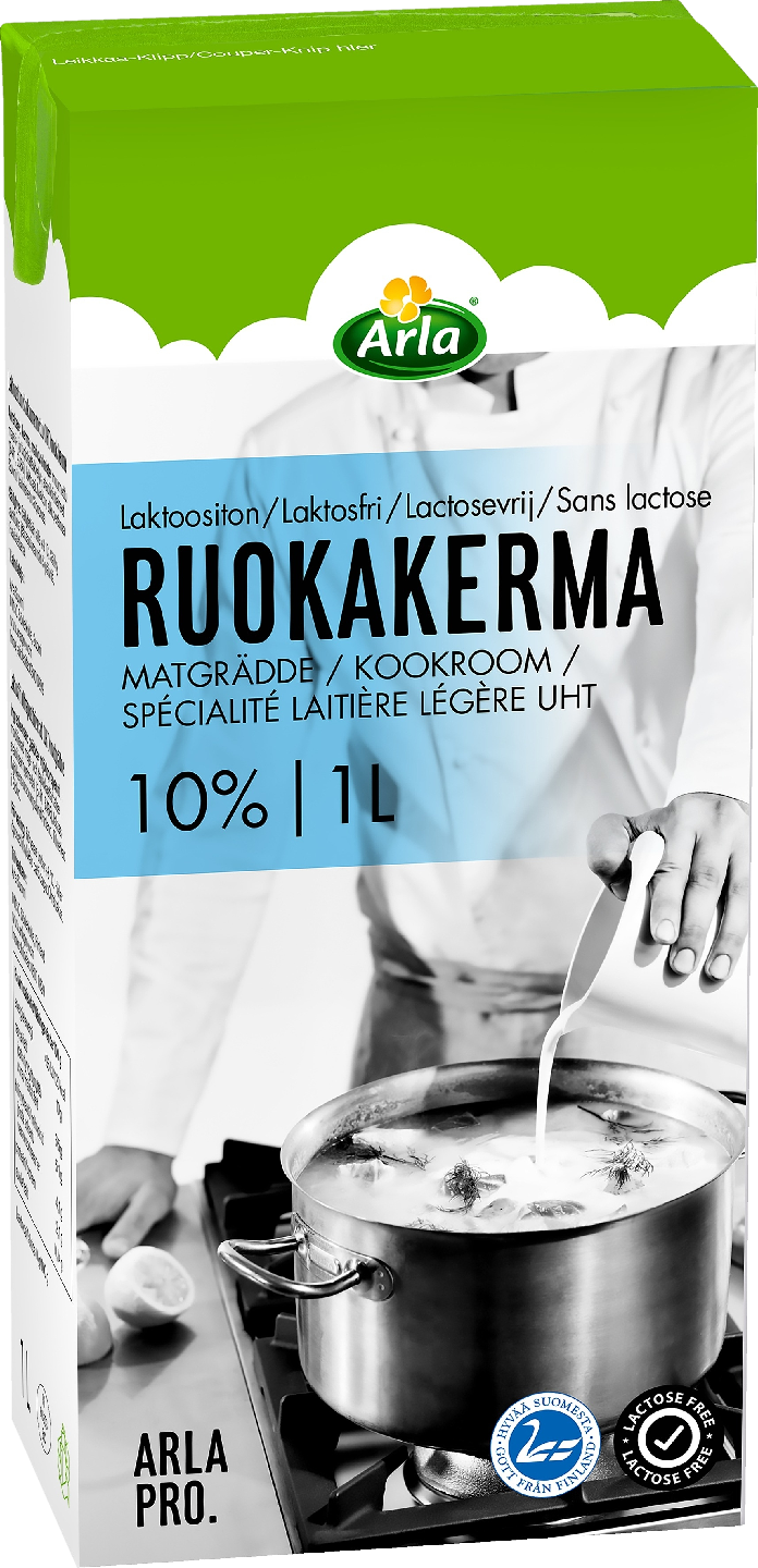 Arla 1 L 10% laktoositon ruokakerma UHT