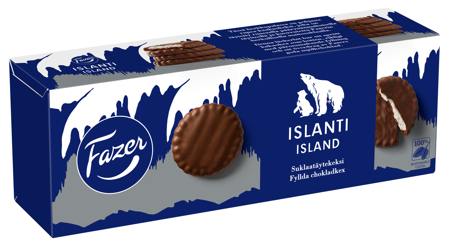Fazer Islanti päärynänmakuinen suklaakeksi 142 g