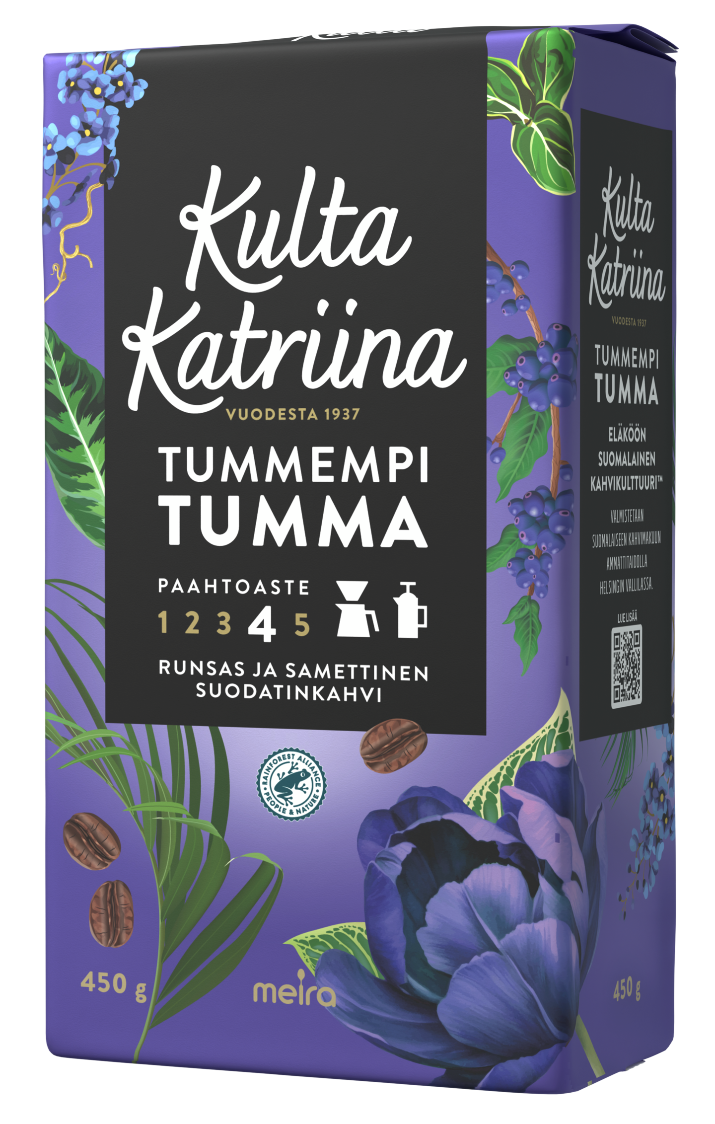 Kulta Katriina Tummempi tumma suodatinkahvi RFA 450g