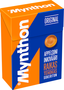 Mynthon kurkkupastilli 85g appelsiini-inkivääri sokerit