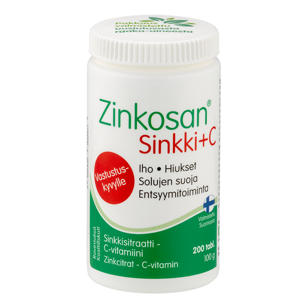 Zinkosan Sinkki + C sinkkisitraatti - C-vitamiini 200 tabl