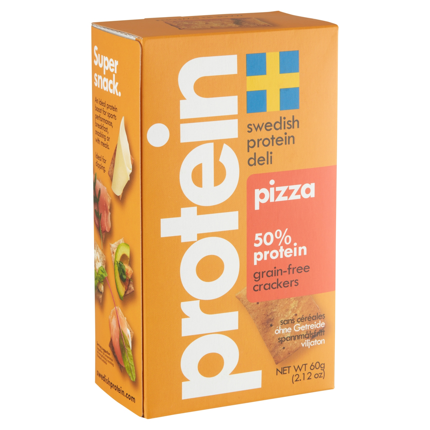Swedish Protein Deli pizzakeksi 60g 50% protein gluteeniton