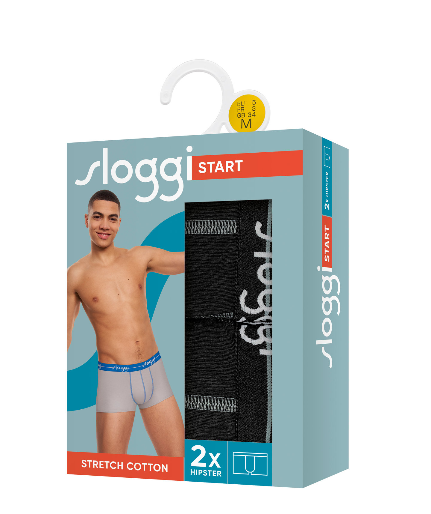 Sloggi miesten Start hipster alushousut 2kpl/pkt, musta