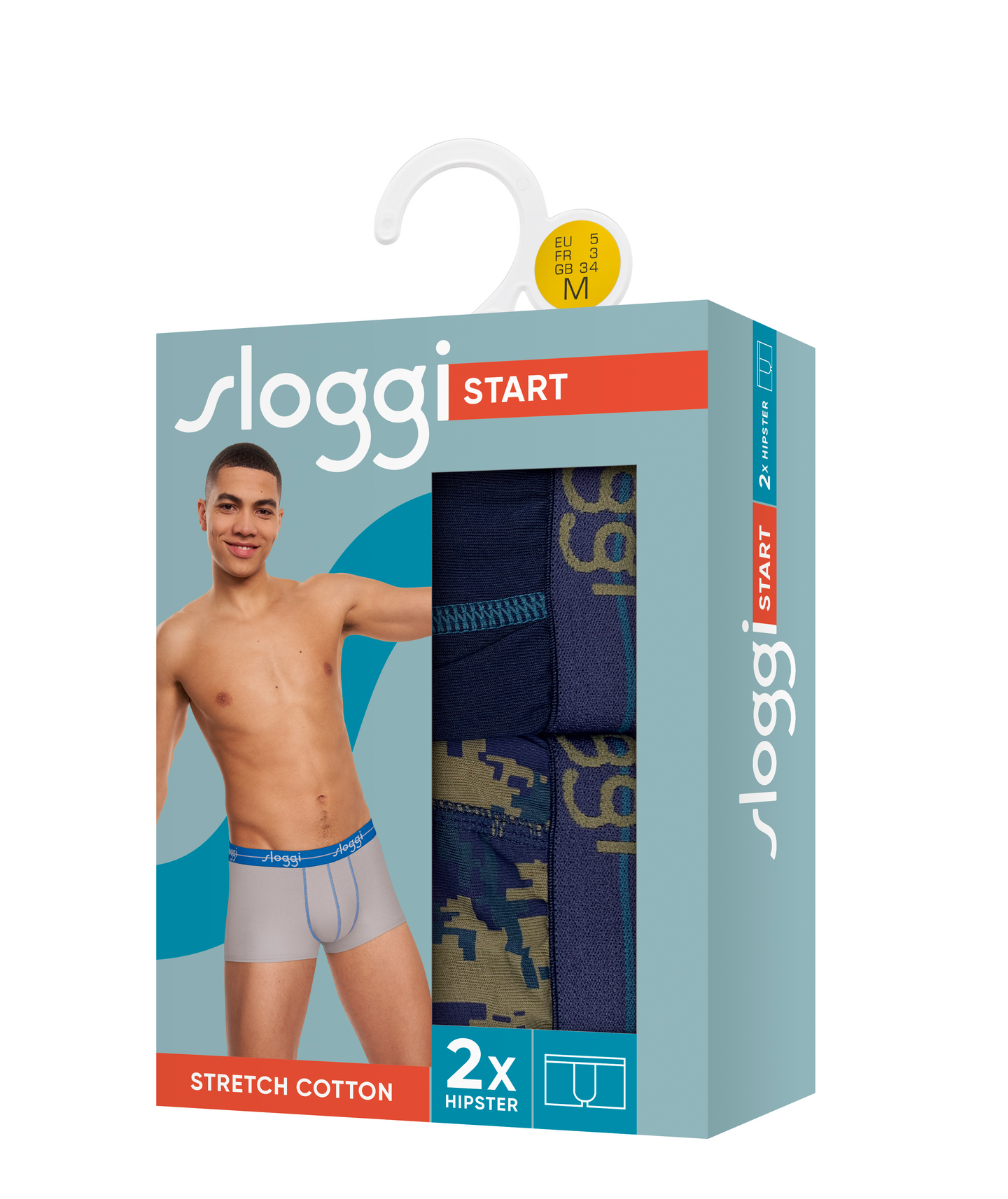 Sloggi miesten Start hipster alushousut 2kpl/pkt, monivärinen