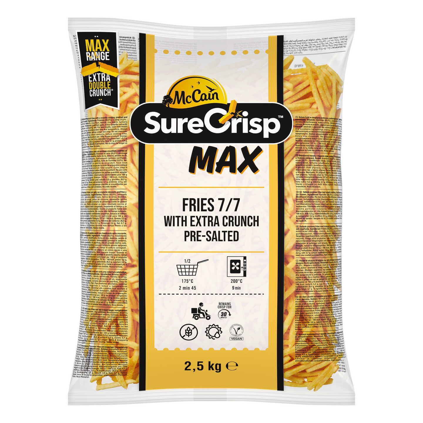 McCain SureCrisp Max tikkuranskanperuna 7mm 2,5kg pakaste