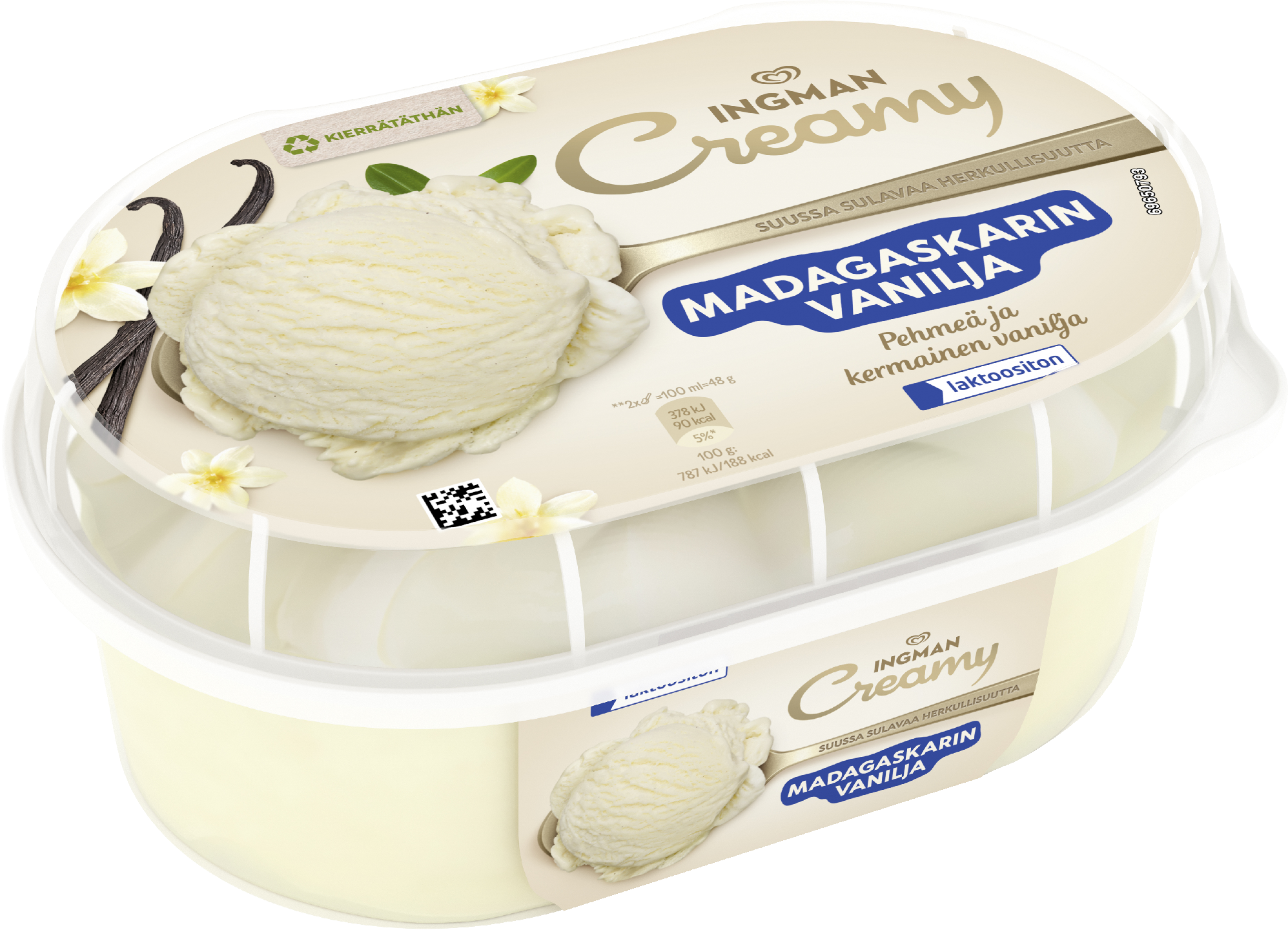 Ingman Creamy 850ml Vanilja laktoositon