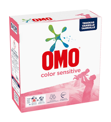 Omo pyykinpesujauhe 1,26kg Sensitive Color