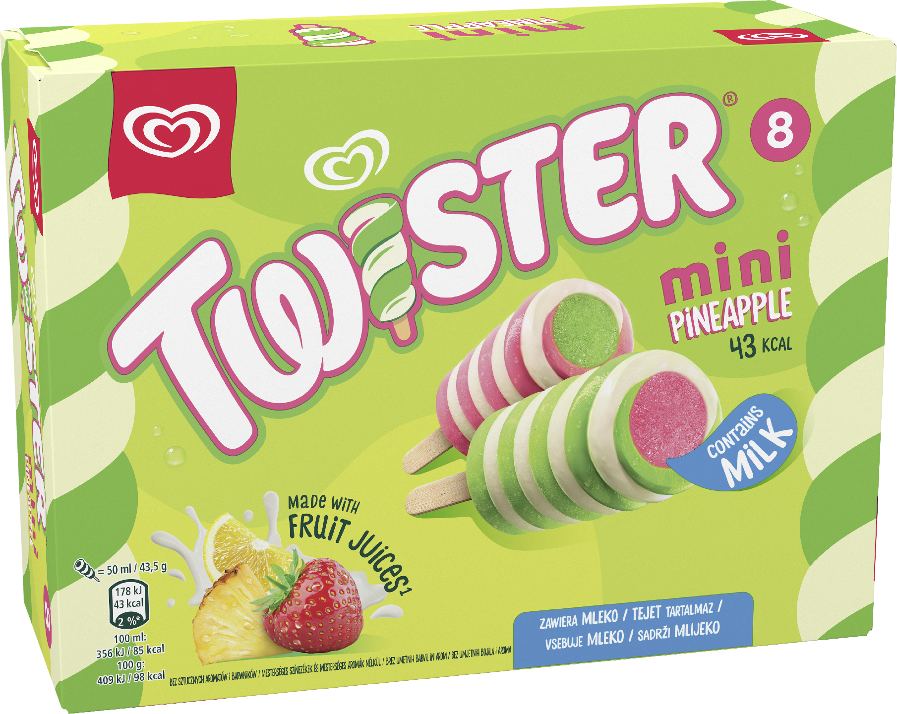Twister ananas mehujää 72 g