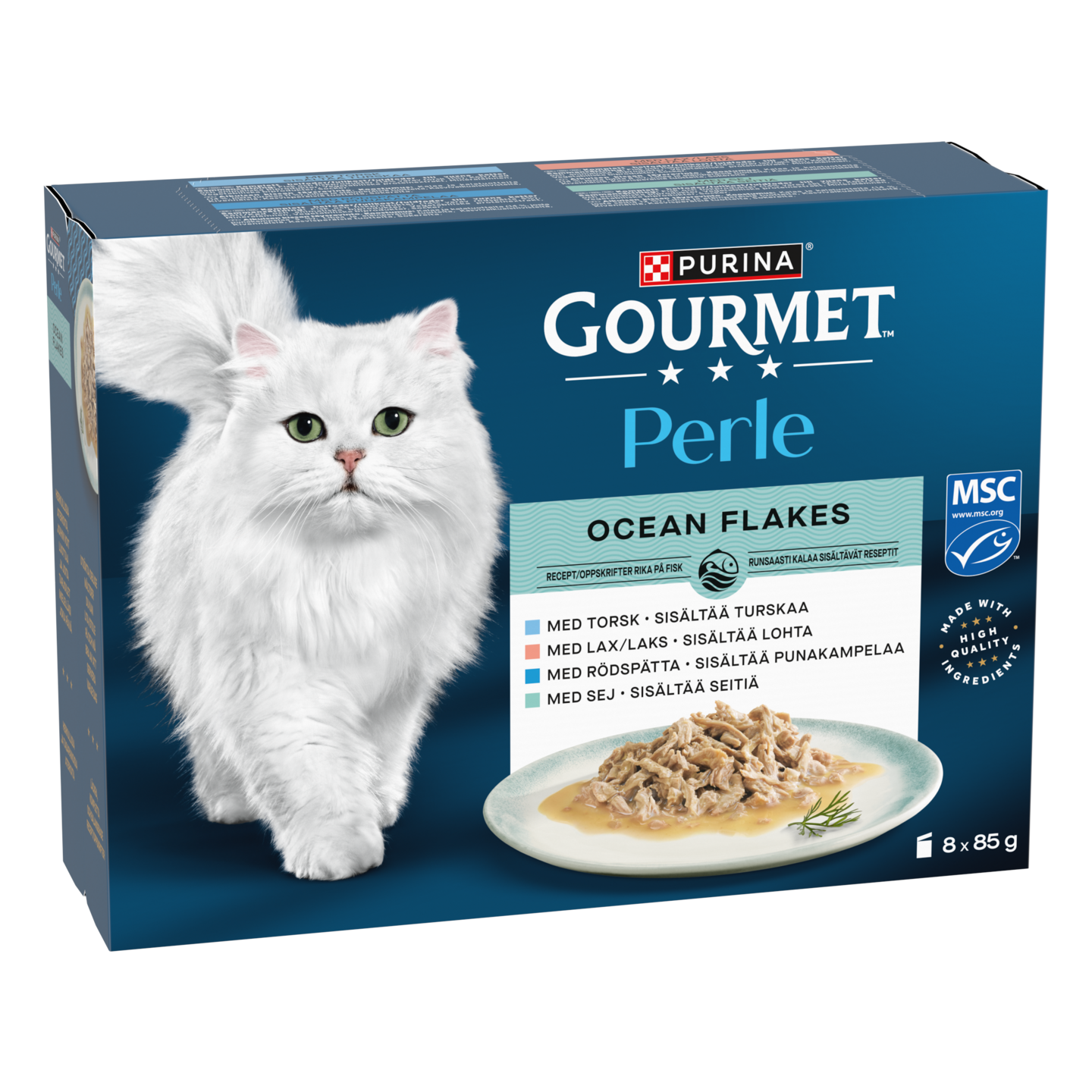 Gourmet Perle Ocean Flakes kastikkeessa lajitelma 8x85g