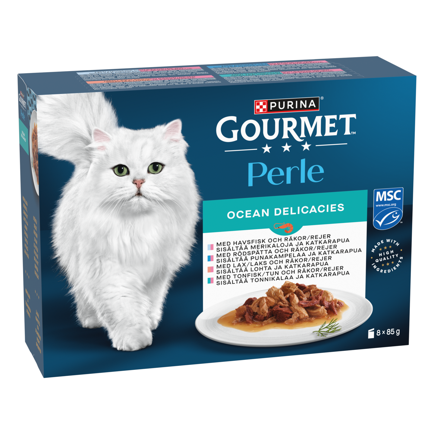 Gourmet Perle Sea Delicacies lajitelma 8x85g kissanruoka