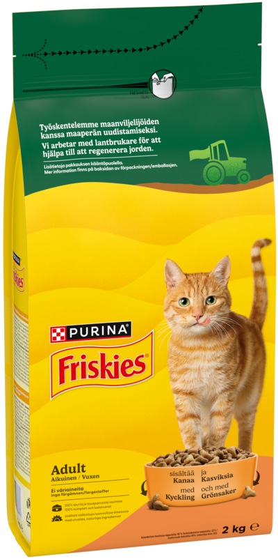 Friskies Adult Kanaa ja lisättyjä Vihanneksia 2kg kissanruoka