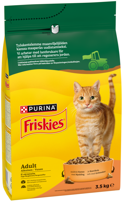 Friskies 3,5kg Adult Kanaa ja Vihanneksia kissanruoka